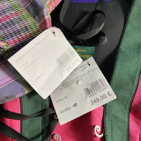 NWTπOriginal traditional high-quality Bavarian Dirndl with Apron & Blouse - Picture 12 of 16